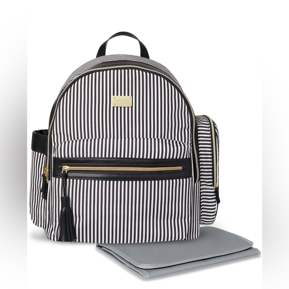 Carter's Handle It All Diaper Backpack - Black Stripe